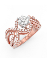18K Gold & Diamond Ring For Women KRL10412